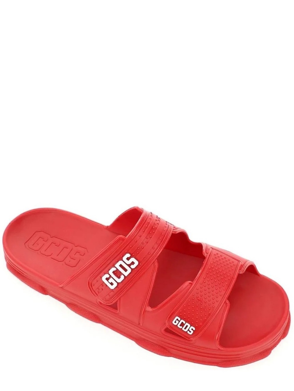 GCDS Unisex Red Double-Strap Slide Sandal - Picture 3 of 8